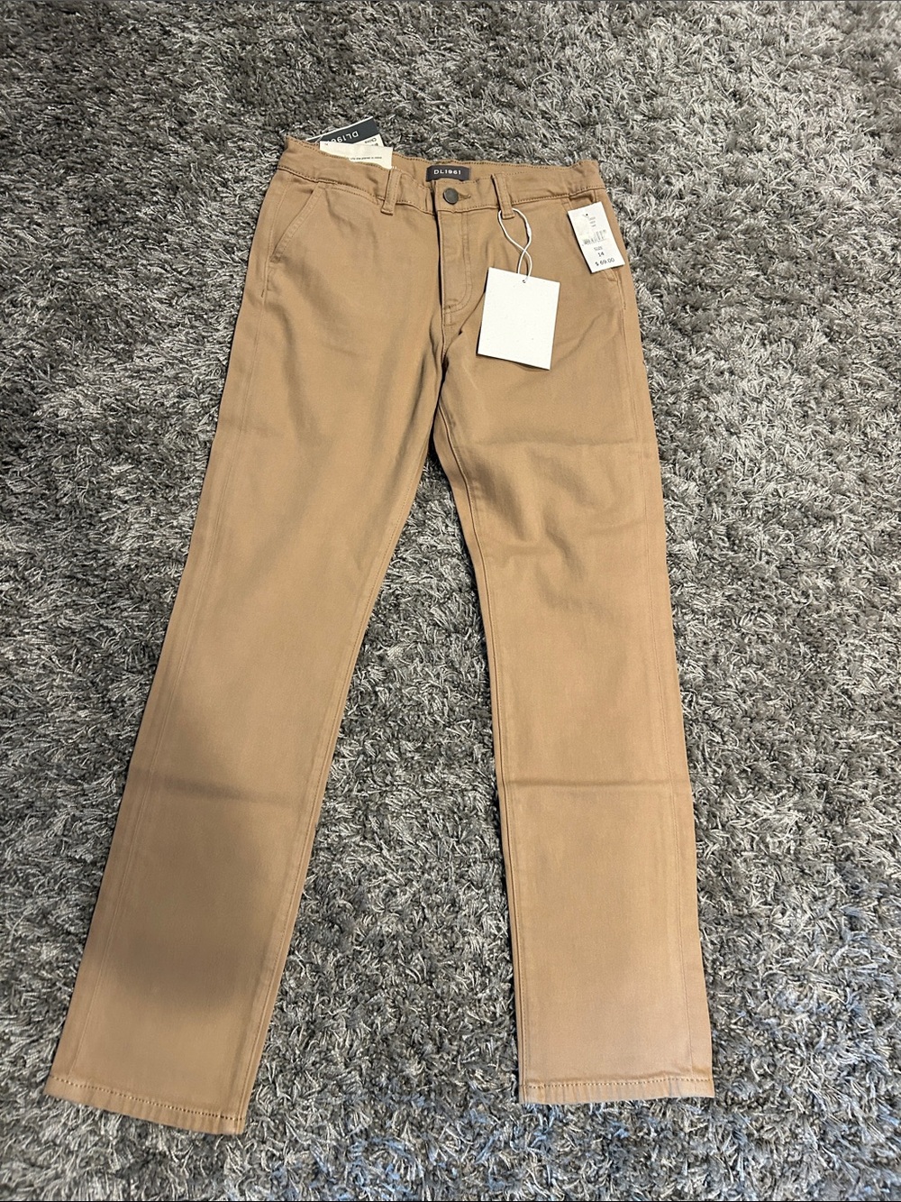 DL1961 Boys Straight-Leg Chinos in Tan